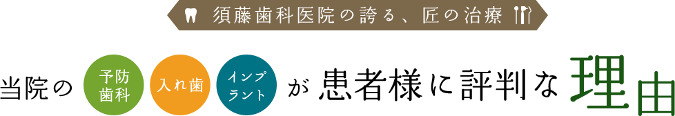 須藤歯科医院の誇る、匠の治療